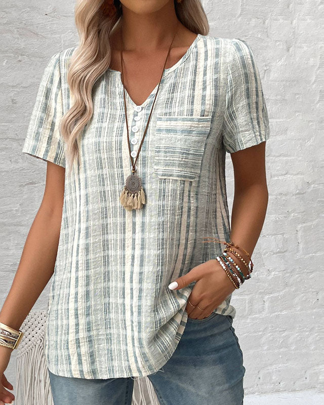 Akira - Casual gestreepte blouse