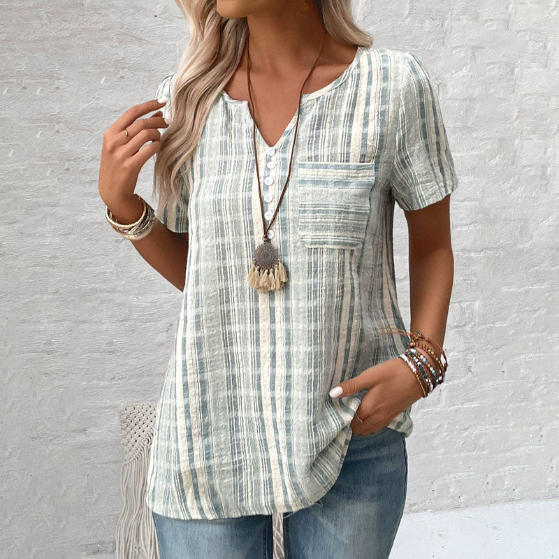 Akira - Casual gestreepte blouse