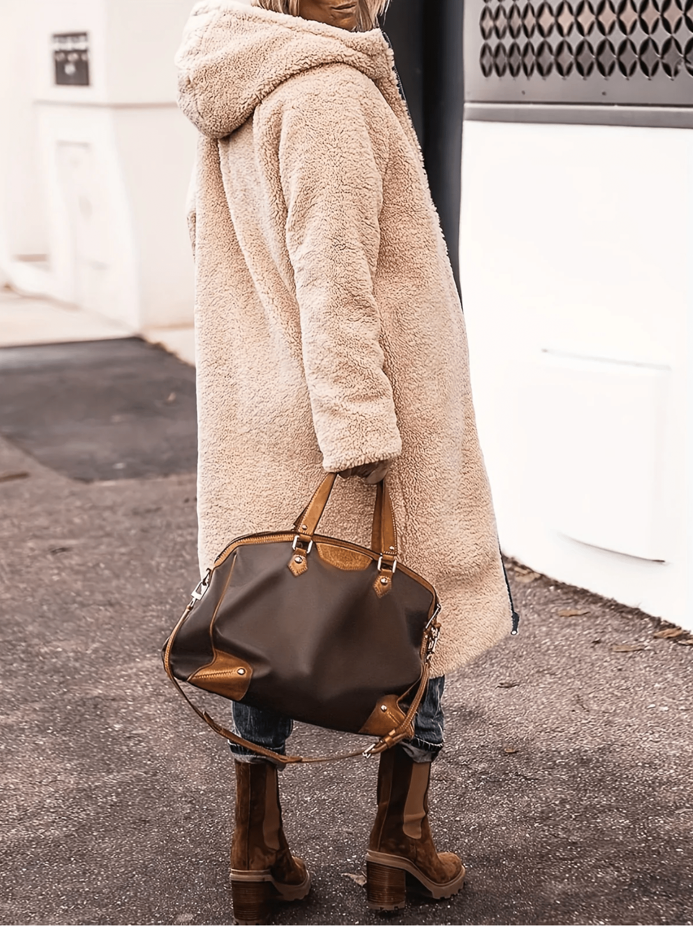 Livia - Reversible parka jas met warme sherpa voering