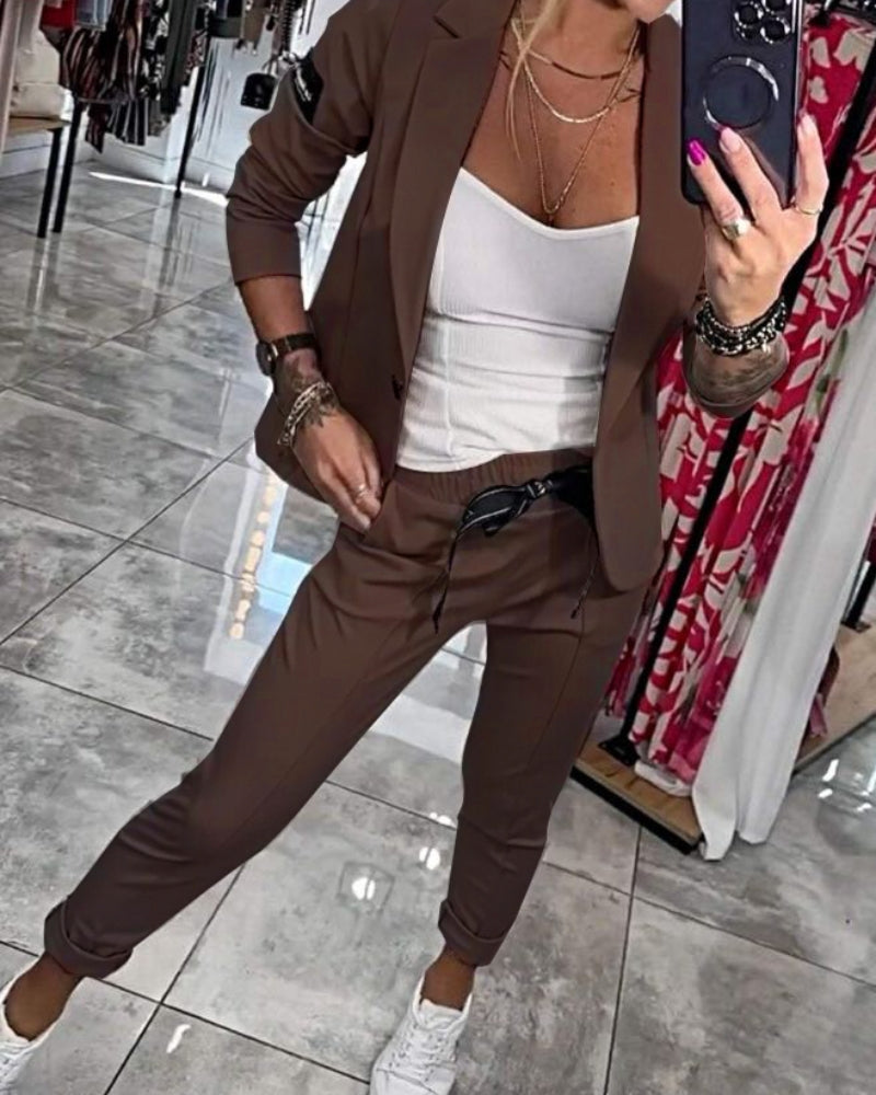 Ivana- Set met top, jasje en broek