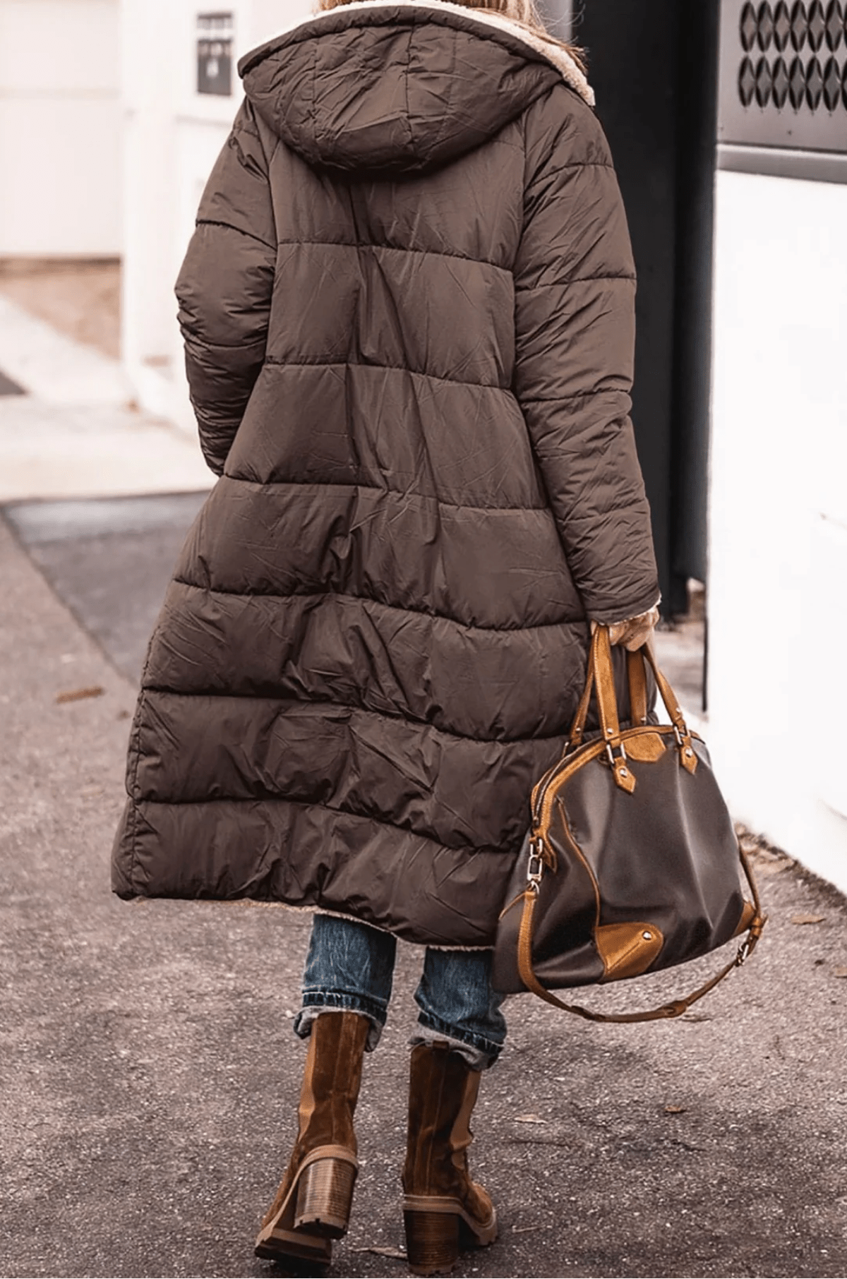 Livia - Reversible parka jas met warme sherpa voering
