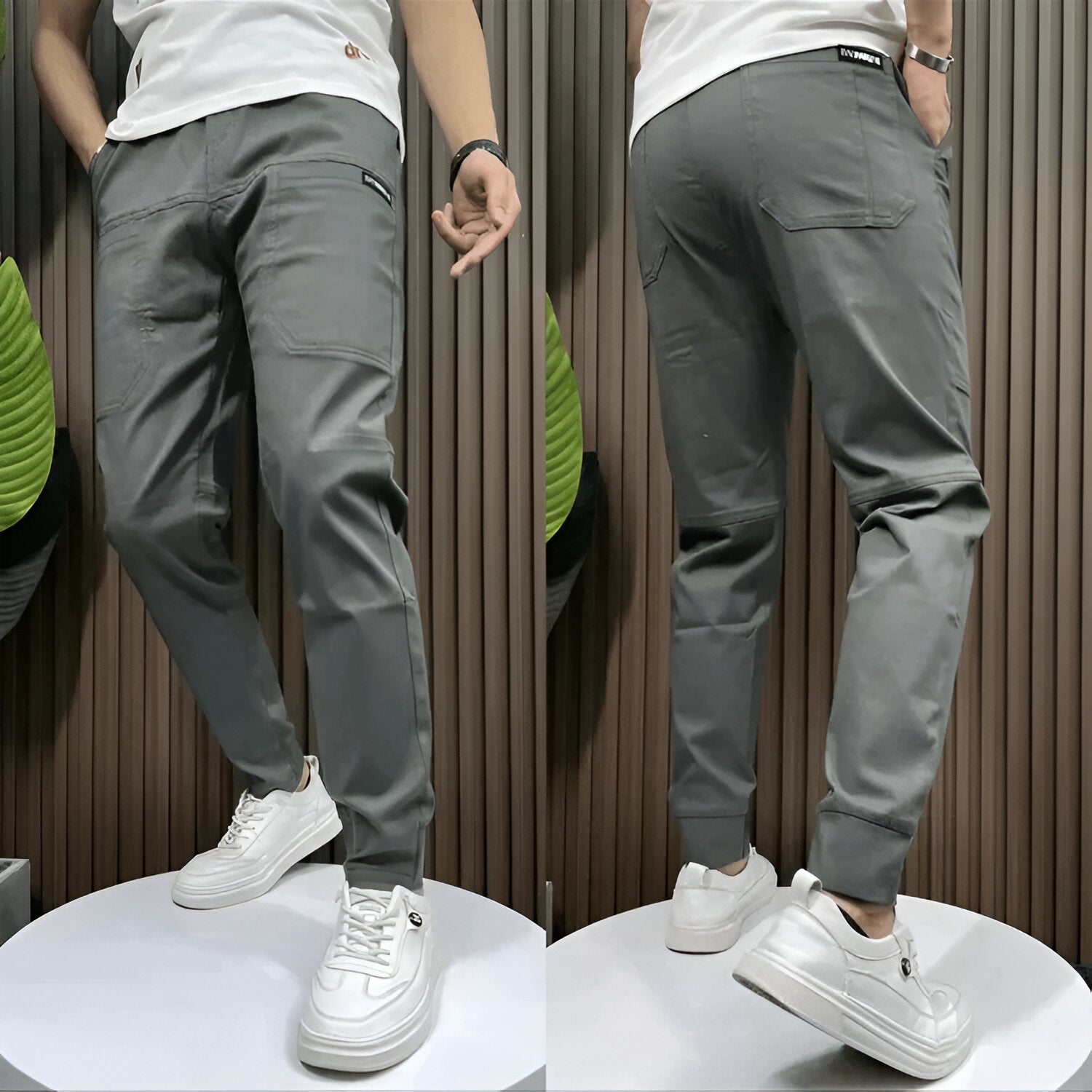 Damian - Elastische cargo broek (1+1 gratis)