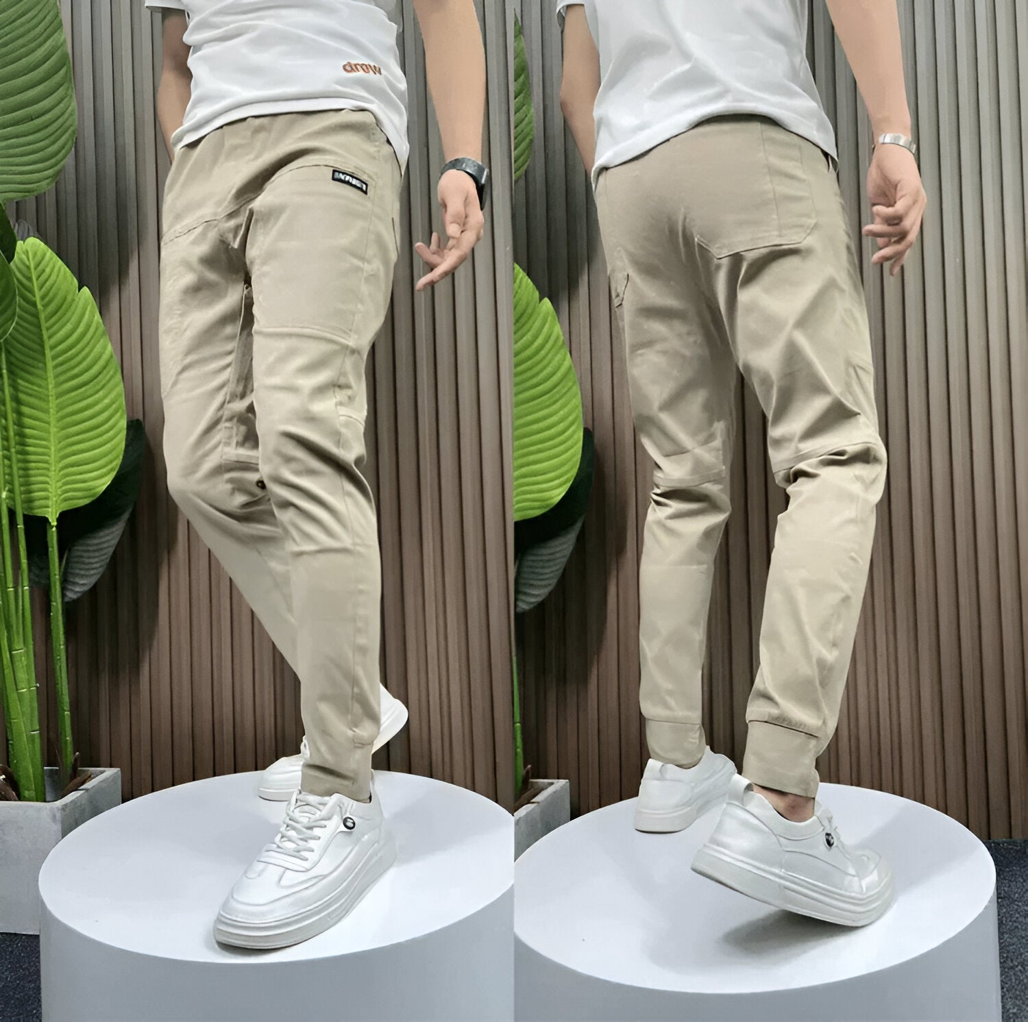 Damian - Elastische cargo broek (1+1 gratis)
